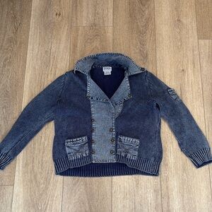 Blue Denim Knit Jacket